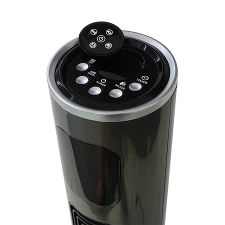 Säulenventilator Röhrenluftzirkulator Standventilator Schwarz 96,5cm 50W LED-Bedienfeld + Fernbedienung