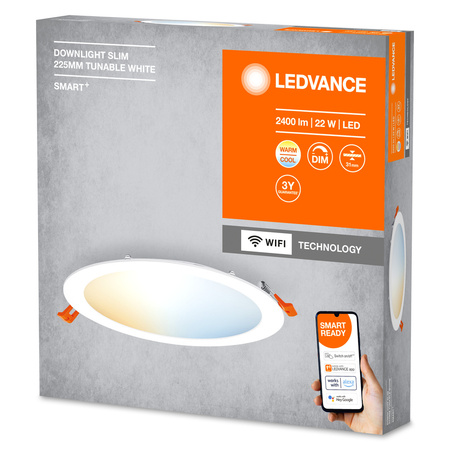 LED-DOWNLIGHT 22W 2000lm CCT 22,5cm SMART+ WIFI LEDVANCE Einbau-Panel-Leuchte