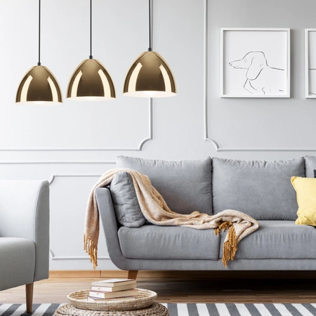 MIA Hängeleuchte 3xE27 Schwarz Gold LM-3.130 Lamkur