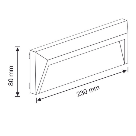 HOLDEN LED GARTENTREPPENLAMPE 1,6W Neutralgrau GOLDLUX (Polux)
