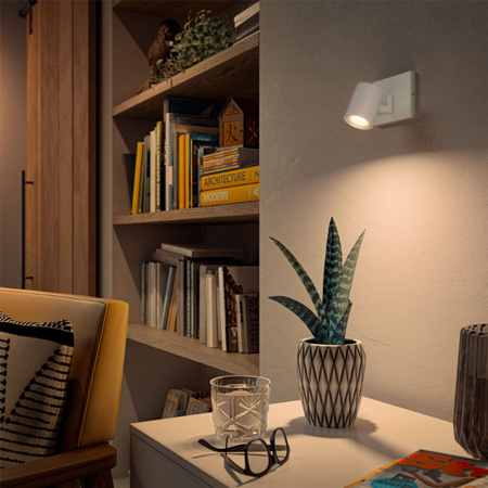 LED Spot Runner Wandleuchte Weiß 4.2W CCT PHILIPS HUE Bluetooth Zigbee + Dimmschalter