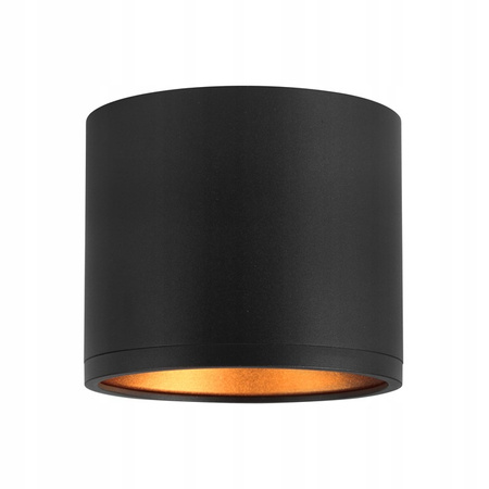 Aufputz LED GOLDA Halogen Deckenleuchte GX53 Rundrohr Schwarz - Gold