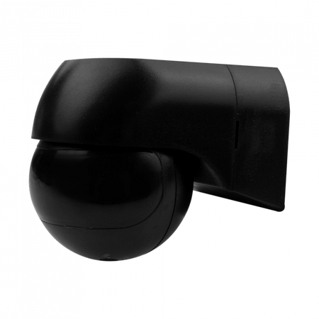 PIR-Bewegungs- und Dämmerungssensor IP44 Aufbaumontage Schwarz 12m 180° CP Ecolight
