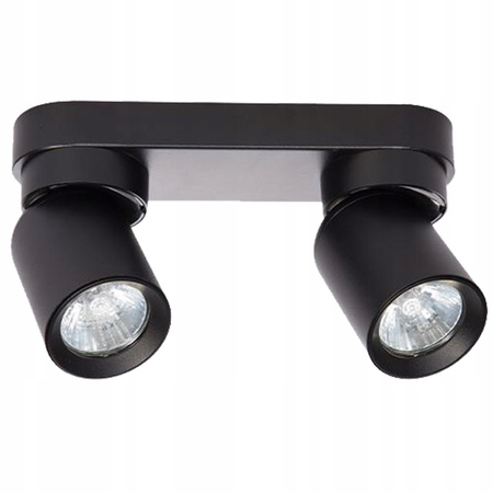 TIMO Decken-/Wandleuchte Wandleuchte Reflektor bewegliche Halogenleuchte 2 xGU10 schwarzes LVT