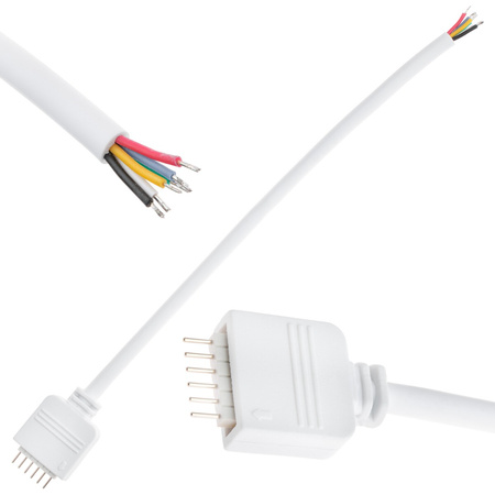 Anschluss für LED-Streifen 6PIN RGB + CCT-Buchsenstecker mit 12-mm-Kabel