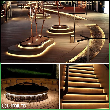 LED-Solarbänder 150x LED AVERO 3000K Warm IP44 5m LUMILED