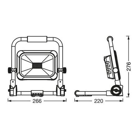 Tragbarer LED-Arbeitsstrahler Halogen Akku 20W Worklight Ledvance