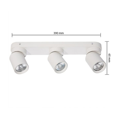 TIMO Decken-/Wandleuchte Wandleuchte Reflektor bewegliche Halogenleuchte 3 xGU10 weißes LVT