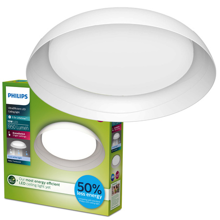 LED-Deckenleuchte 10W 1950lm 4000K SceneSwitch Fleta Ultra Efficient Philips