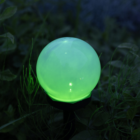 LUMILED LED Solar Gartenlampe ATRIS Driven White Ball 10cm RGB