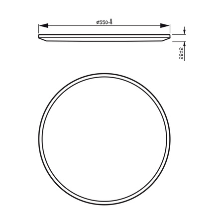 Aufbau LED Deckenleuchten SUPERSLIM 36W 2700K 55cm Dimmbar Weiß PHILIPS