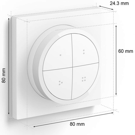 Fernbedienung Wandschalter Dimmer Weiß Philips Hue Tap Dial Schalter Bluetooth Zigbee