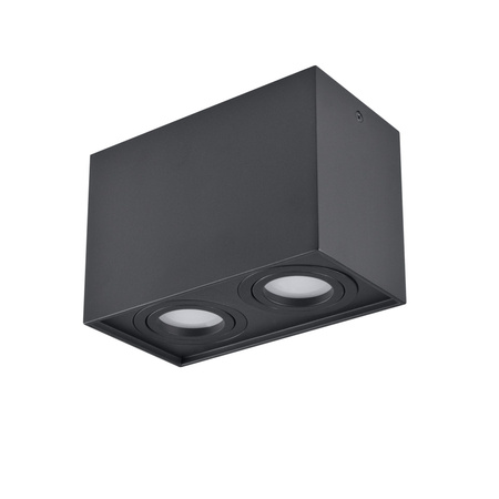 Deckenanbauleuchte Hadar Q2 2xGU10 beweglich rechteckig schwarz