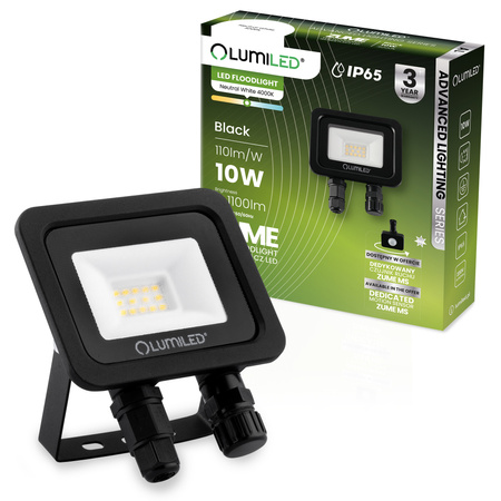LED-Strahler 10W, LED-Flutlicht ZUME 11000lm 4000K IP65 Schwarz Advanced Lighting Series LUMILED