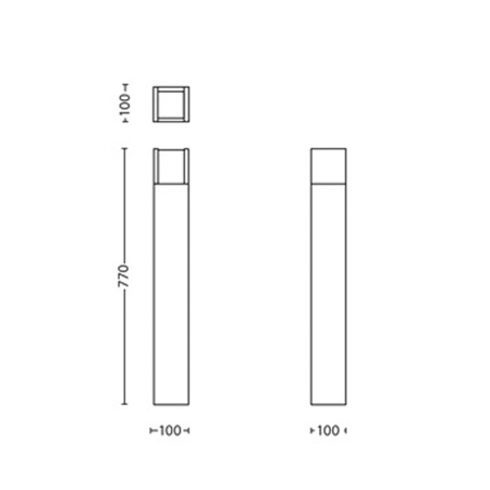 LED-Gartenleuchte ARBOUR 3.8W 2700K IP44 Mast 77cm Anthrazit PHILIPS