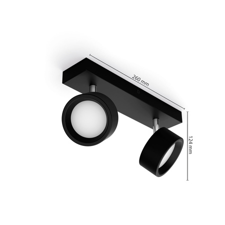 LED-Reflektor-Deckenleuchte 11W 1100lm 2700K Schwarz Bruder Philips