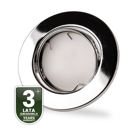 Einbaustrahler GU10, MR16 Einbauspot HALOGEN Runde beweglich Chrom Blech AURELI LUMILED