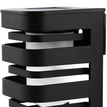 Solar-Wandleuchte LED-Fassadenleuchte Aufbauleuchte CAMILA 3000K Dämmerungssensor LUMILED