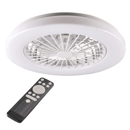 LED Plafond Deckenleuchte mit Lüfter 48W 5300lm CCT 120° Weiß Dimmbar Libyen Sanico Goldlux