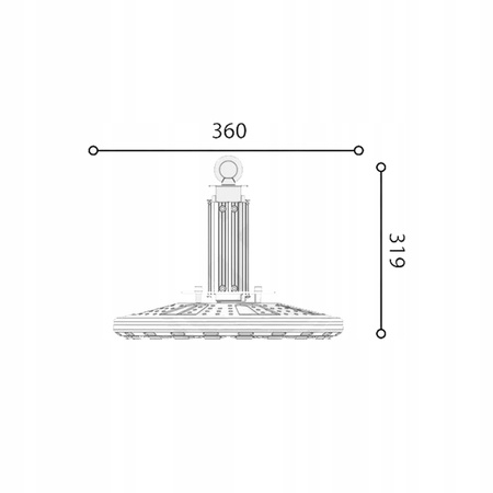 Industrielle LED-Hängelampe High Bay 150W 21000lm 5000K dimmbar IP65