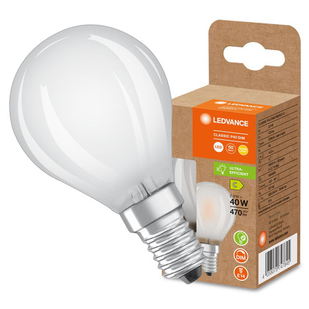 LED Lampen P45 E14 2.9W = 40W 470lm 2700K Warmweiß FILAMENT DIMMABLE LEDVANCE