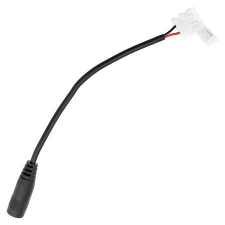 2PIN Verbinder für LED-Streifen DC 2.1 Schnappverbindung Buchse mit Kabel, 10mm LUMILED