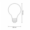 E27 G80 LED Leuchtmittel 4W = 18W 320lm 2000K Warm 360° GOLDLUX Filament (Polux)