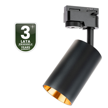 1-Phasen Strahler GU10, Schieneinstrahler Schwarz und Gold SAGI LUMILED