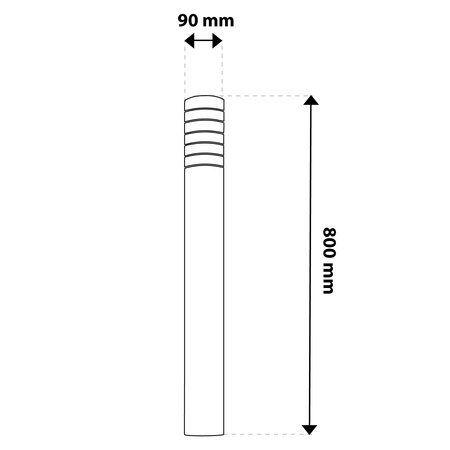 Garten Ständer E27 LED-Mast RINGO 80cm LUMILED