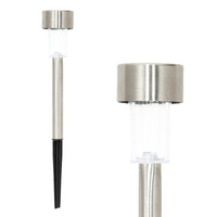 Solar Garten Pole Outdoor Stehend LED 6000K Kalt IP44 Chrom Eclipse Kobi