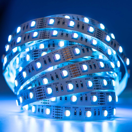 LED-Strip, LED-Streifen 12V 72W 300LED 5050 12mm 5m RGB + kalt LUMILED