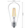 LED Edison E27 ST64 Glühbirne 7W = 60W 806lm 2700K Warm Filament PHILIPS