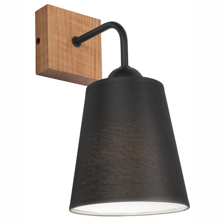 Wandleuchte LULA E27 Schwarz Eiche KM-1.200 Lamkur