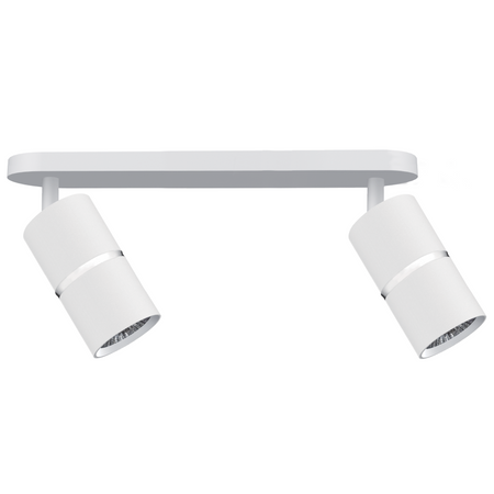 Wand- &amp; Deckenstrahler 2x GU10 Weiß Silber BAMBOO Sanico Goldlux