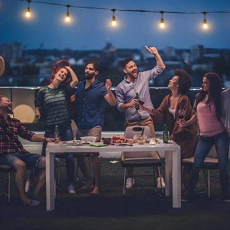 Solar-Garten-Lichterkette 22x LED Dekorative Glühbirnen 15m + Fernbedienung IP65 2700K Warm SOLLIS LUMILED