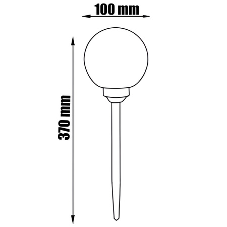 Solar-LED-Gartenlampe mit Nieten dekorative Kugel 3000K IP44 10 cm