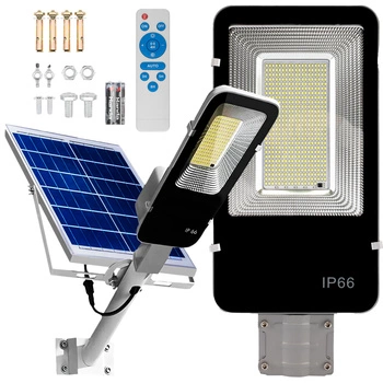 LED Solar Straßenlaterne 800W 6500K Laterne mit Halterung und Fernbedienung