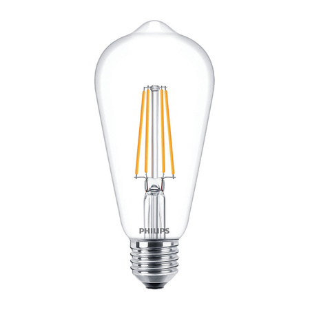 LED Lampen E27 ST64 7W = 60W 806lm 2700K warm FILAMENT PHILIPS