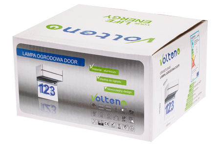 LED-Gartenlampe beleuchtete Hausnummer Türerhöhung Wandleuchte 6W IP54 Silber Volteno