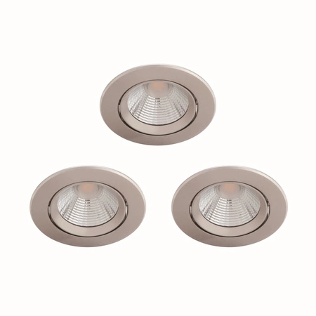 3x LED SPARKLE 5.5W 2700K Dimmbar Rund Satin Einbauleuchte PHILIPS