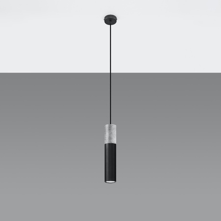 BORGIO 1 GU10 Loft Pendelleuchte Schwarz Grau SOLLUX