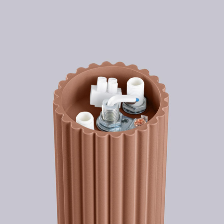 Badezimmer Deckenanbauleuchte G9 Rund Braun Modern Matt IP44 Halo Sollux