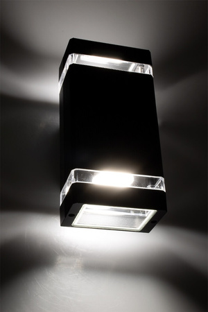 Wandleuchte Außen 2x GU10, Garten-Wandleuchte IP54 nach oben und unten VELA LUMILED