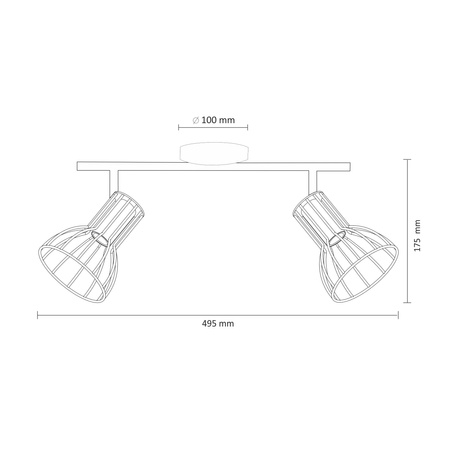 Spot Sofia Wandleuchte 2xE14 GOLDLUX (Polux)