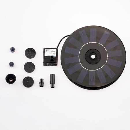 LED HERMES Solar Gartenbrunnen schwimmend mit Pumpe 180l/h LUMILED