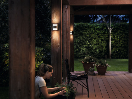 Gartenleuchte LED Wandleuchte GRASS IR myGarden 4,5W 2700K IP44 Oben-Unten Anthrazit PHILIPS