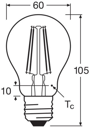LED Lampen A60 E27 6.5W = 60W 806lm 4000K Neutralweiß FILAMENT LEDVANCE