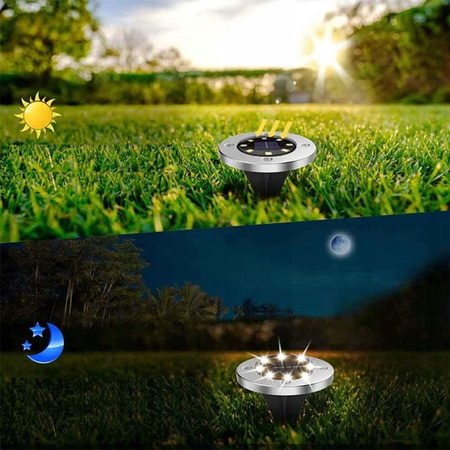 Set bestehend aus 4xGartenleuchte 12x LED SOLAR BODENMONTAGE IP54