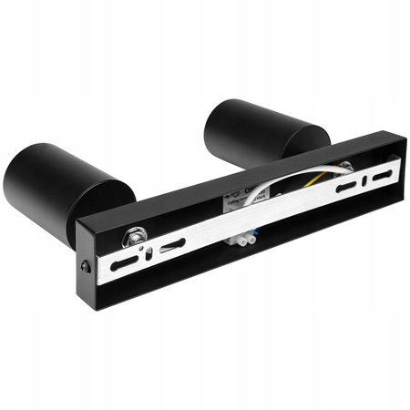 Spot Wandleuchte Spotlight LED Deckenleuchte Aufbau SCHWARZ Schwarz Modern 2xGU10