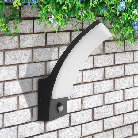 LED-Fassadenleuchte für Wandmontage 12W 1600lm 4000K Neutral 180° Schwarz IP44 Amy Sanico Goldlux